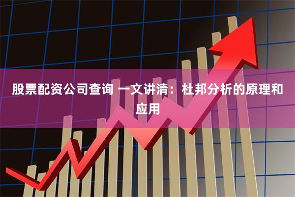 股票配资公司查询 一文讲清：杜邦分析的原理和应用