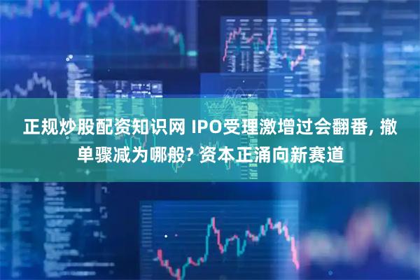 正规炒股配资知识网 IPO受理激增过会翻番, 撤单骤减为哪般? 资本正涌向新赛道